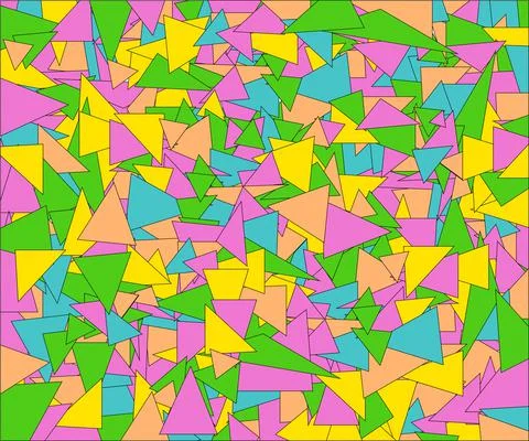 Abstract background of multicolored triangle shapes Stock Illustration