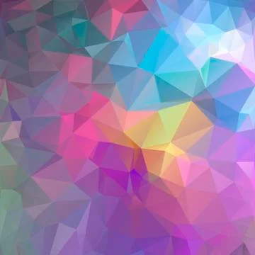 Abstract background of multicolored triangles. Delicate, pearl color Stock Illustration
