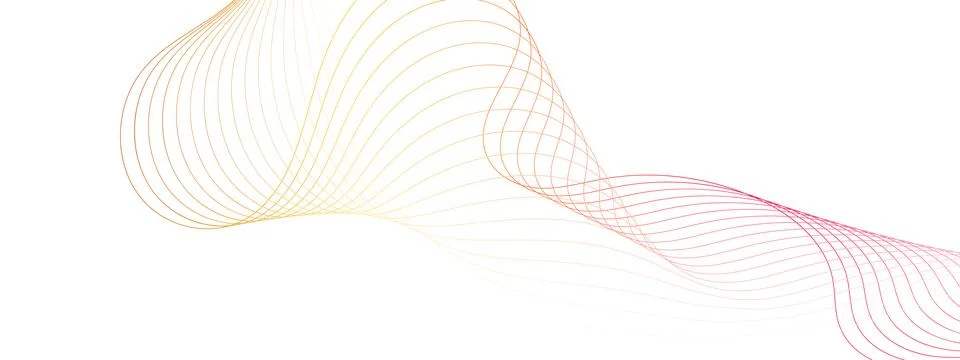 Abstract background with multicolored wave. Purple and yellow gradient smooth Stock Illustration