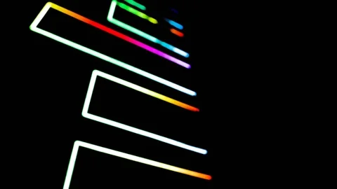 Abstract background with multicoloured geometries. Red, green, orange, Indigo, p Stock Footage 90801184