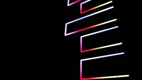 Abstract background with multicoloured geometries. Red, green, orange, Indigo, p Stock-Footage 90801193