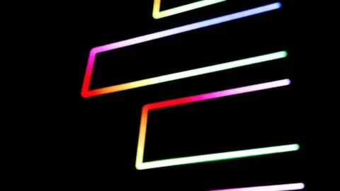 Abstract background with multicoloured geometries. Red, green, orange, Indigo, p Stock Footage 90801205