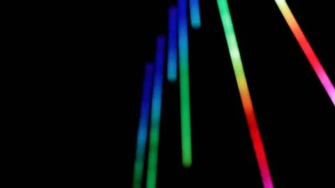 Abstract background with multicoloured geometries. Red, green, orange, Indigo, p Stock Footage 90801223