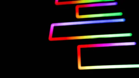 Abstract background with multicoloured geometries. Red, green, orange, Indigo, p Stock-Footage 90801229