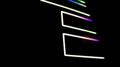 Abstract background with multicoloured geometries. Red, green, orange, Indigo, p Stock-Footage 90913507