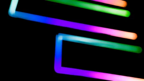 Abstract background with multicoloured geometries. Red, green, orange, Indigo, p Stock Footage 90913566