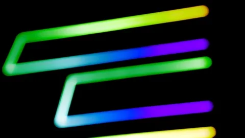 Abstract background with multicoloured geometries. Red, green, orange, Indigo, p Stock-Footage 90913619