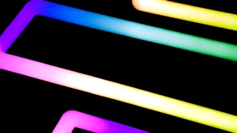 Abstract background with multicoloured geometries. Red, green, orange, Indigo, p Stock Footage 90913628