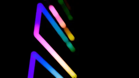 Abstract background with multicoloured geometries. Red, green, orange, Indigo, p Stock-Footage 90913672