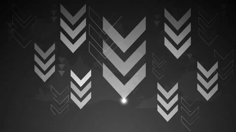Abstract background with multiple chevron arrows and a glowing light point,.. Stock Footage 337266823