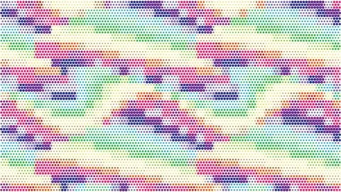 Abstract background. Multiple colored halftone pattern. Digital mosaic. 库存插图