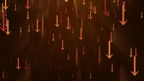 Abstract background with multiple downward arrows in warm tones, symbolizin.. Stock Footage 308740670