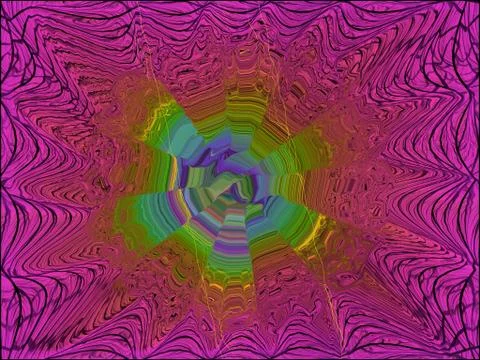 Abstract background Multiple Kaleidoscope Techno Dance or Dubstep Stock Illustration