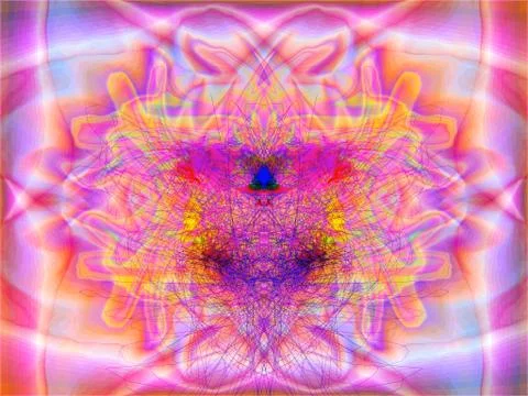 Abstract background Multiple Kaleidoscope Techno Dance or Dubstep Stock Illustration