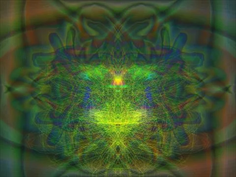 Abstract background Multiple Kaleidoscope Techno Dance or Dubstep Stock Illustration