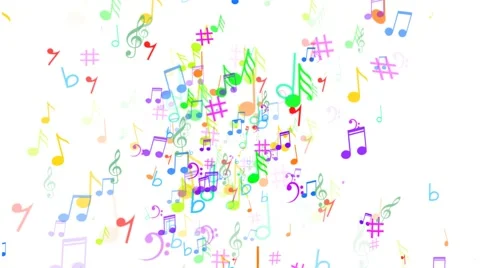 Abstract Background with Music notes. The label notes Stock Footage 61567283