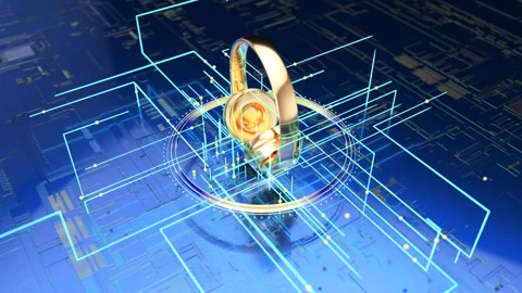 Abstract background of Music Streaming Stock Footage 150163078