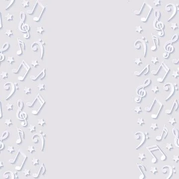 Abstract background with musical notes Stock Illustration