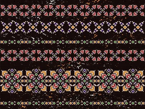 ABSTRACT BACKGROUND NATIVE AZTEC ELEMENT BROWN Stock-Illustration
