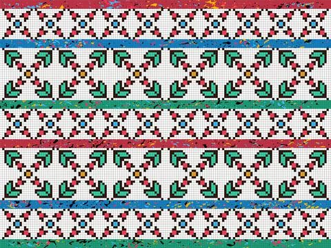 ABSTRACT BACKGROUND NATIVE AZTEC ELEMENT WHITE Ilustração Stock