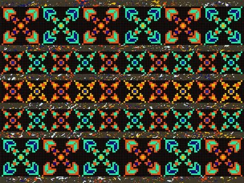 ABSTRACT BACKGROUND NATIVE AZTEC ELEMENT RETRO Stock-Illustration