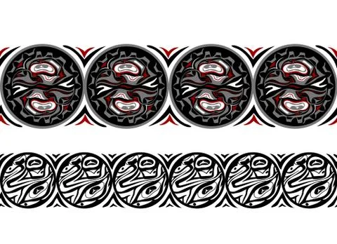 Abstract background native north american set Stock-Illustration
