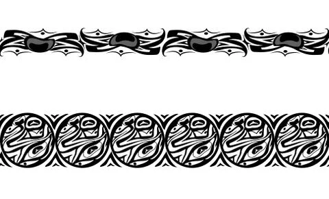 Abstract background native north american set Illustrazione stock