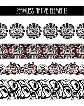 Abstract background native north american set Illustrazione stock