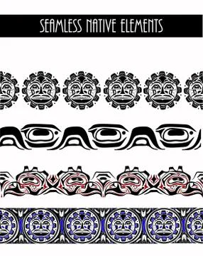 Abstract background native north american set Stock-Illustration