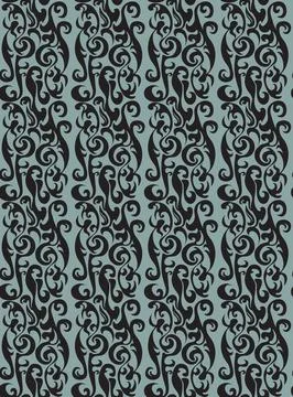 Abstract background nature seamless pattern on turquoise background Stock Illustration