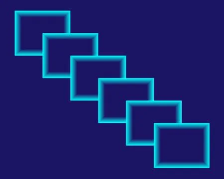 Abstract background neon bright blue squares Stock Illustration