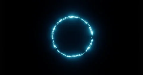 Abstract background with neon circle Video stock 147675524