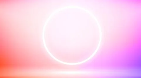 Abstract background with neon circle frame Stock-Illustration