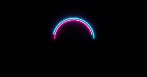 Abstract background with neon circle, neon frame Stock Footage 156888138