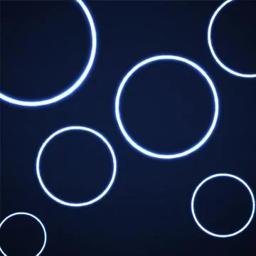 Abstract background with neon circles for design Illustrazione stock