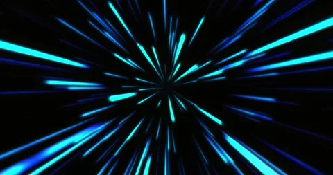 Abstract background of neon flying light speed lines, high speed animation of Stock Footage 240998622