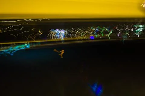 Abstract background with neon glow effect. Stock Photos