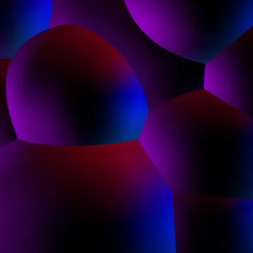 Abstract background with neon glowing dark balls or foam in 80s synthwave style Stock Illustration