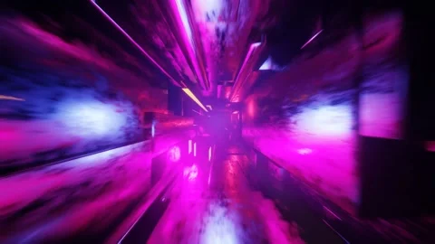 Abstract background. Neon glowing lights. Teleportation. 库存影片 170878327