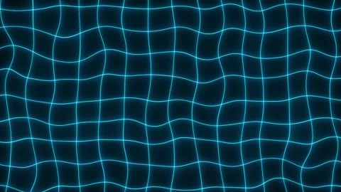 Abstract background neon grid wave line pattern distortions forming, grid curve Stock-Footage 322005897