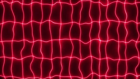 Abstract background neon grid wave line pattern distortions forming, grid curve Stock Footage 322005900
