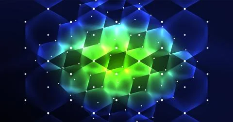 Abstract background neon hexagon vector illustration Stock-Illustration
