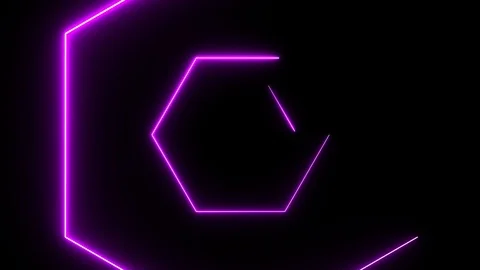 Abstract background with neon light, hexagon. Stock Footage 104099940