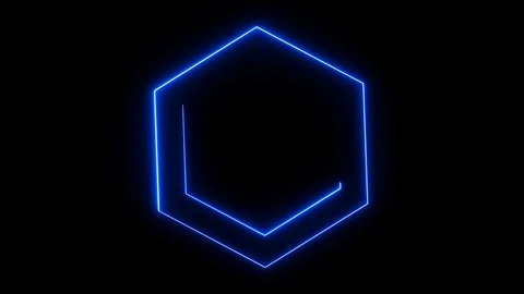 Abstract background with neon light, hexagon. Stock Footage 104100219
