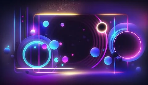 Abstract background with neon light Stock Illustration