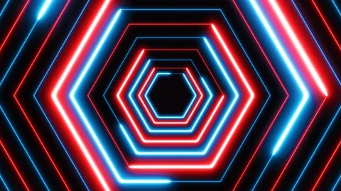 Abstract background with neon light polygons. Stock Footage 126309446