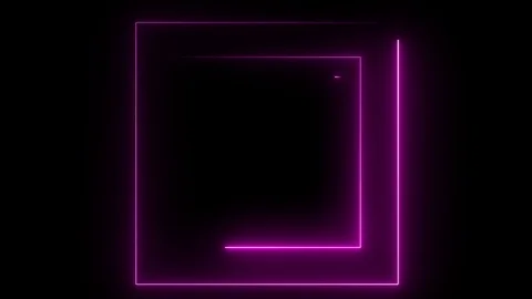 Abstract background with neon light, square,cube. Stock Footage 104035660