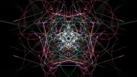 Abstract background - Neon light star. Stock Illustration