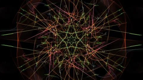 Abstract background - Neon light star. Stock Illustration