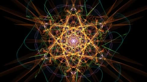 Abstract background - Neon light star. Stock Illustration